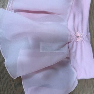 Size T (Toddler) Capezio Pink Ballet Skirt with Flower Detail